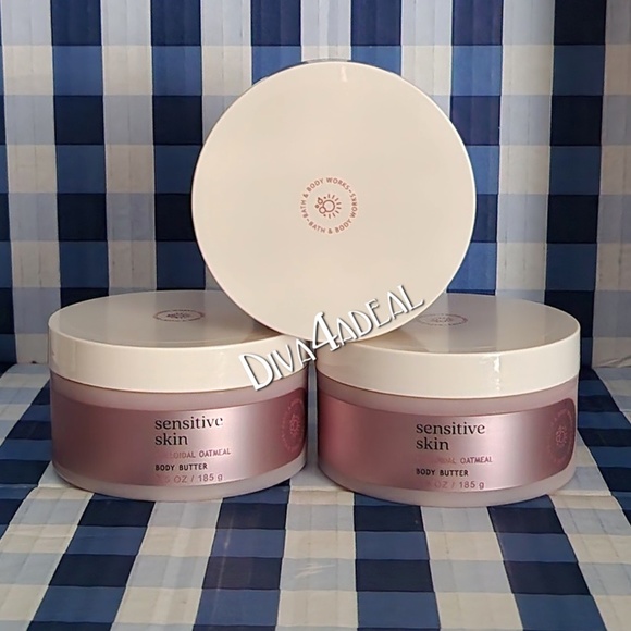 3x Bath & Body Works SENSITIVE SKIN COLLOIDAL OATMEAL Body Butters